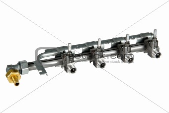 Gas valves, isolated on a white background
