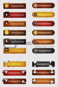 Vector Leather Download Buttons