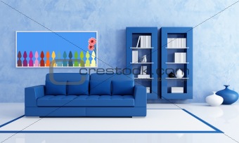 Blue living room