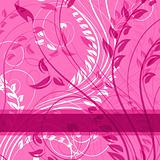 Wedding card or invitation with abstract floral background.