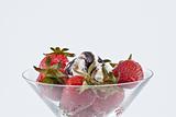 Strawberry with creme and chocolate