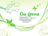 abstract green eco background with wave