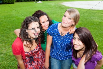 Group of Teenage Girls at Park