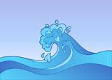 Cartoon water wave