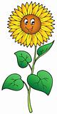 Cute cartoon sunflower