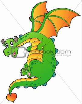 Flying fairy tale dragon