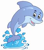 Happy jumping dolphin