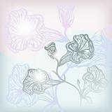 vector  background with abstract flowers