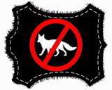 Prohibition sign fox fur