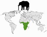 African elephant range