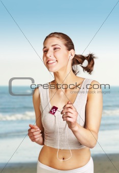 Jogging young woman
