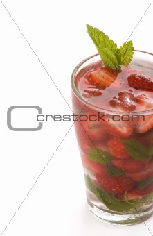 Strawberry Drink isolated on white