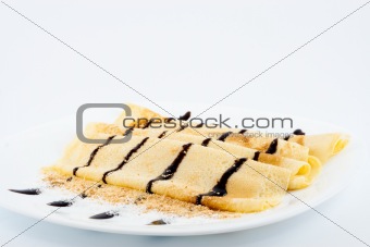 Pancakes with chocolate