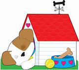 Cute Puppy Dog House