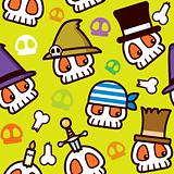 Halloween Pirate Skull Pattern