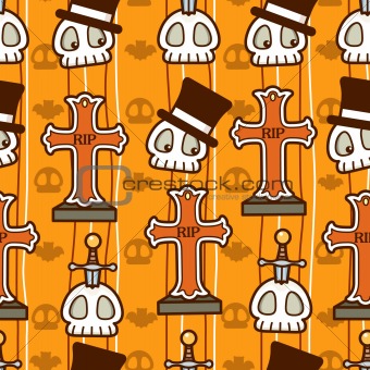 Halloween Skull Cross