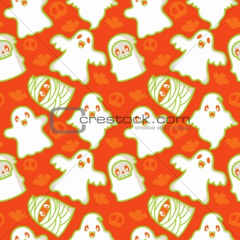 Halloween Ghost and Demon Pattern