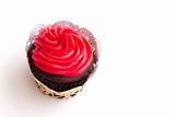 Red frosted cupcake