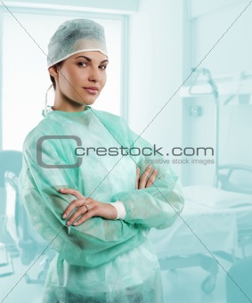nurse in surgery dress