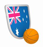 Australia shield basketball isolated