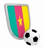 Cameroon shield soccer isolated