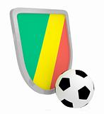 Congo shield soccer isolated