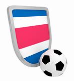 Costa Rica shield soccer isolated