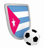 Cuba shield soccer isolated