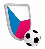 Czech shield soccer isolated