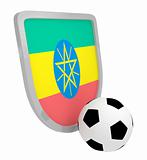 Ethiopia shield soccer isolated