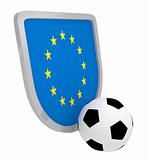 Europe shield soccer isolated