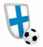 Finland shield soccer isolated
