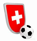 Switzerland shield soccer isolated