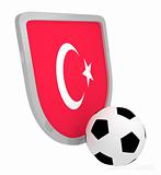 Turkey shield soccer isolated