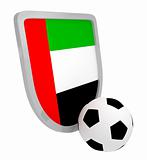 UAE shield soccer isolated