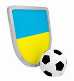 Ukraine shield soccer isolated