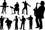 Musicians silhouettes