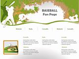 Baseball web site design template