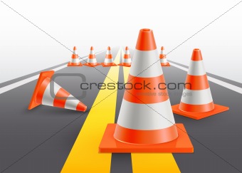 Road with under construction