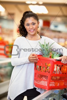 Woman Portrait in Supermarket