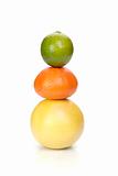 pyramid of colorful citrus fruit