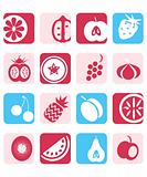 Fruit icon set 