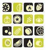 Mixed fruit icons collection
