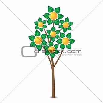 Abstract lemon tree