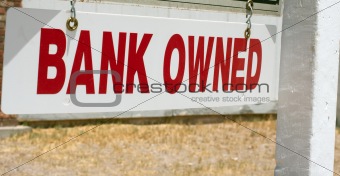 Bank owned real estate sign