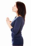 Middle aged woman praying 