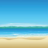 Tropical beach background illustration
