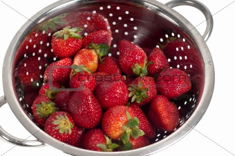 Strawberries in strainer