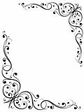 simple abstract floral frame pattern