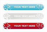 american colored stars banners